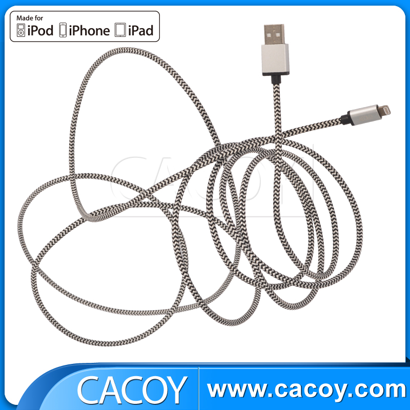 3M Apple MFi Certified Nylon Fabric Braid iPhone cable
